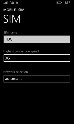 lumia 520 manual network selection