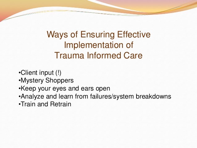 trauma informed care training manual
